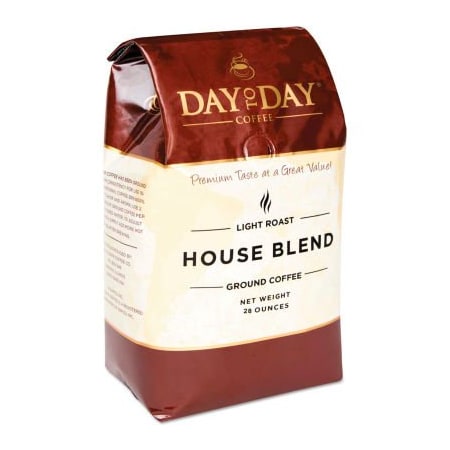D2D Coffee Day to Day Coffee 100% Pure Coffee, House Blend, Ground, 28 oz Bag, 3/Pack PCO33750